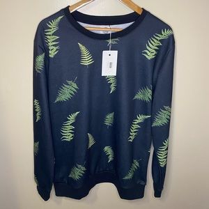 Sweater with fern leaf details